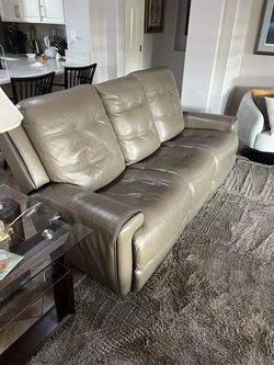 Leather Sofa with Recliners