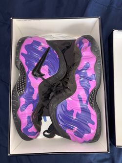 purple camo nike foamposite
