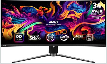 MSI MPG 341CQPX 34" QD-OLED Curved Gaming Monitor - 240Hz, UWQHD (Like New)