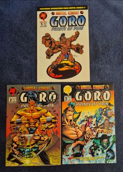 MORTAL KOMBAT GORO PRINCE OF PAIN 1-3 NM 1994 MALIBU COMICS MARSHALL BURDINE