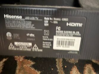 Hissens tv screen 43 inches