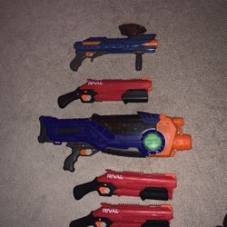 Lot Of 5 Nerf Guns