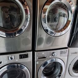 Stainless Steel Washer And Dryer Set