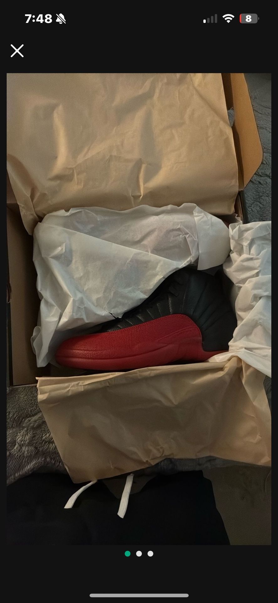 Jordan 12 Flu Games Sz 11 🔥