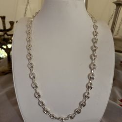 Men’s Silver Coffee Bean Necklace 925