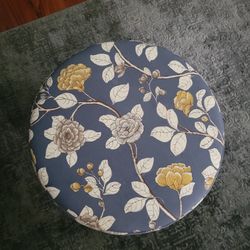 Blue Flower Ottoman
