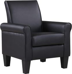 Faux Leather Accent Chair