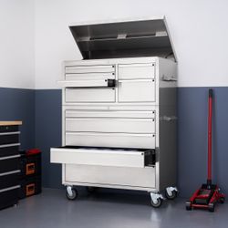 TRINITY 43" x 25" 11-Drawer Stainless Steel Tool Chest