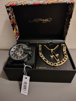 Ed Hardy Watch & Jewelry Set