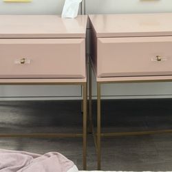 Set of Two Blush Nighstands