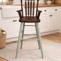 Vintage baby high Chair -Solid Oak