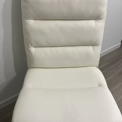 Leather High Back White Office Chair