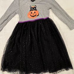 Little Girl Size 6X, Halloween Costume Dress, with Black tulle Skirt, Like New Worn Once