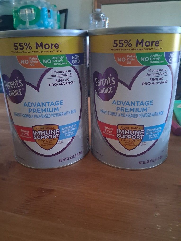 Parents Choice Infant Formula  2 Cans $20 Each 
