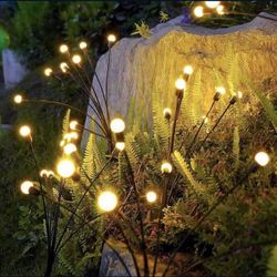 Solar Garden Lights - Solar Swaying Light, Sway by Wind, Solar Outdoor Lights,Solar Garden Decorative Lights Yard Patio Pathway Decoration, Warm White