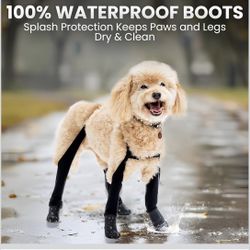 100% Waterproof Dog Boots with Leggings Small