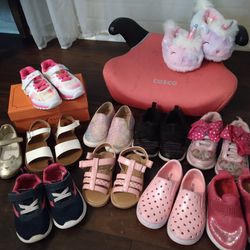 Lot Girls Toddler Shoes & Booster Seat 