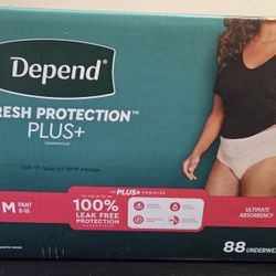 Depends 88 Count Underwear Fresh Protection Plus