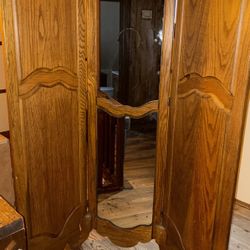 Antique Folding Mirror 