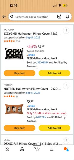 Lumbar 12 x 20 inch Halloween pillow cases