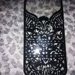 Kate Spade Iphone 8 Plus Black Lace Phone Case 