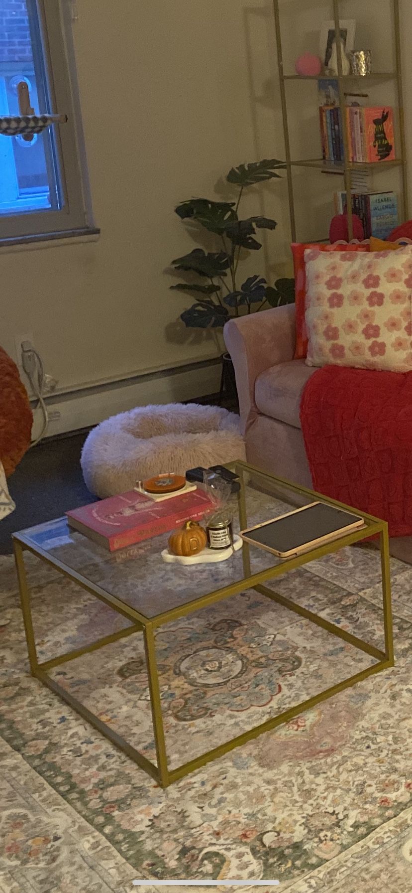 Gold And Glass Coffee Table