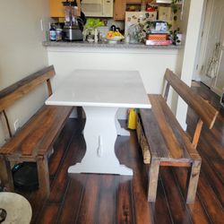 Dining Table And Benches 