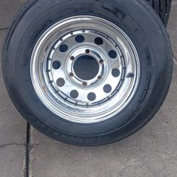 Pair Of Trailer Wheels
