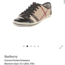 Vintage Burberry printed canvas sneaker