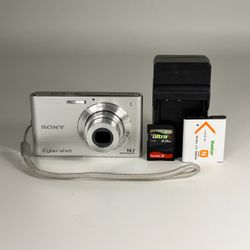 Sony Cyber-shot DSC-W330 Silver 14.1MP Digital Camera with 2GB Memory & Charger