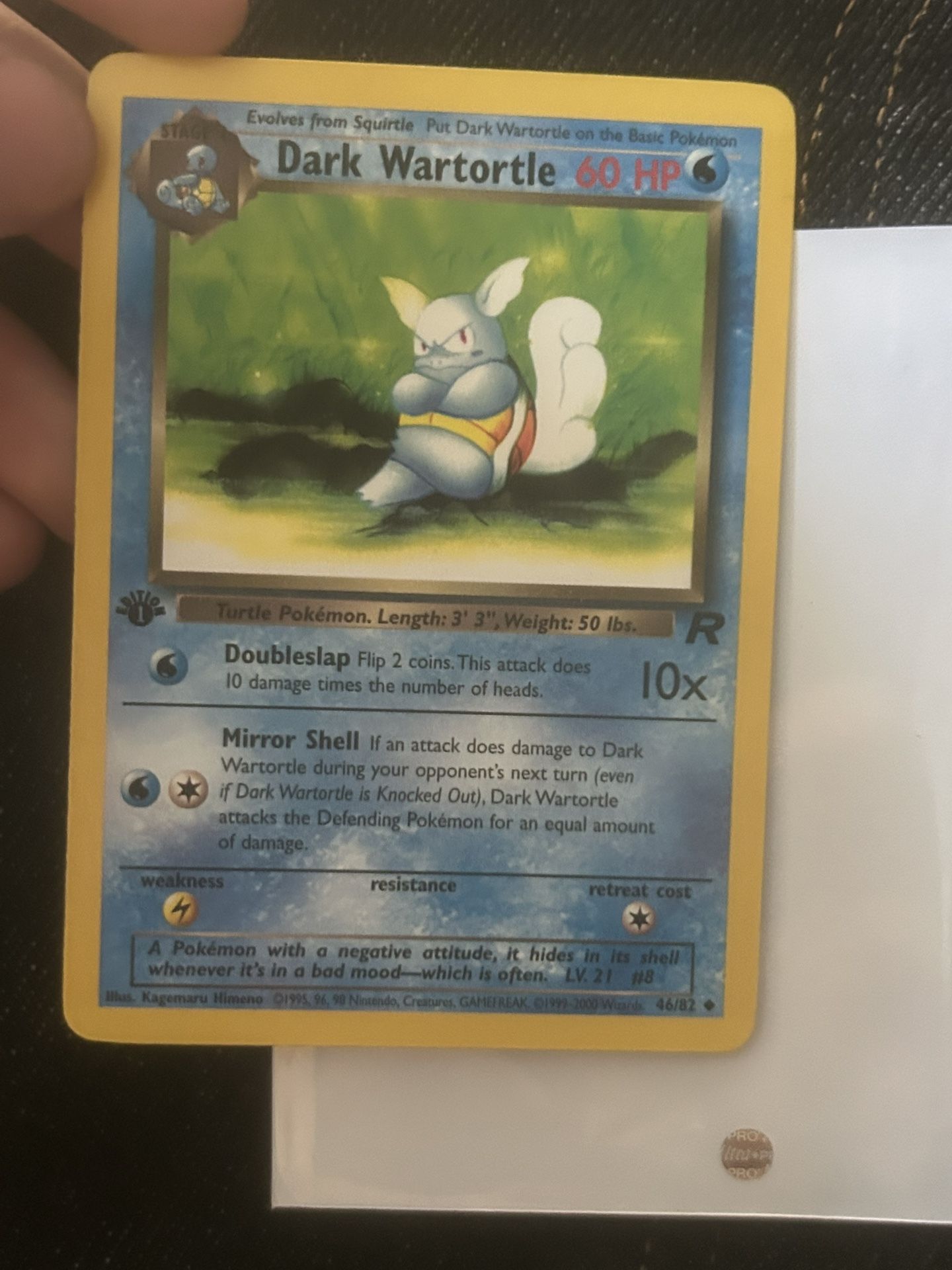 First Edition Non Holo Dark Wartortle