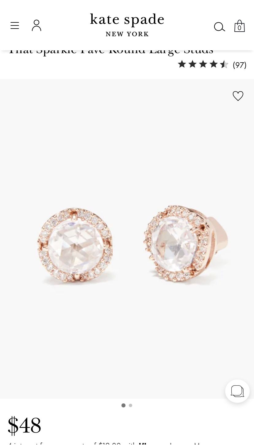 Kate Spade “That Sparkle” Pavé Round Large Studs