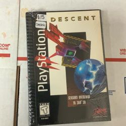 **Sealed 1996 Long Box PS1 Classic – Descent – The Original 6-Degrees-of-Freedom Shooter!**