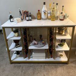 Gold & Marble Bar Table