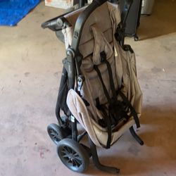 Foldable Baby Stroller with Black Frame