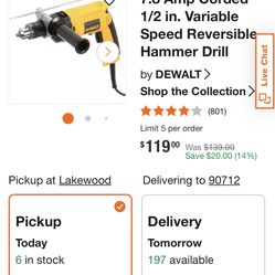 DEWALT HAMMERDRILL