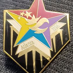 1996 Olympics Atlanta USA Team World Pin Star 