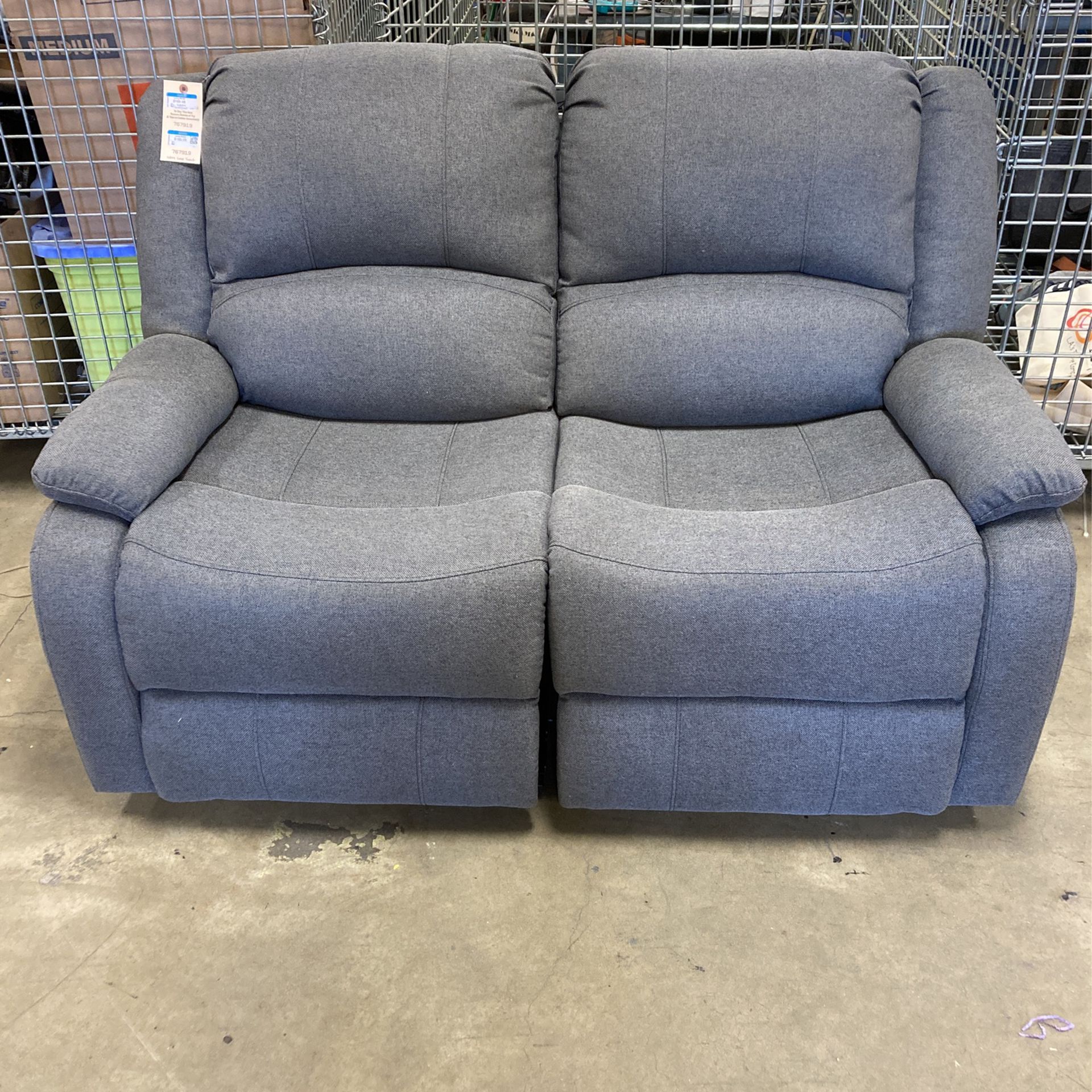 RecPro Charles Collection Gray Sofa Loveseat 