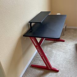 Topsky Computer Gaming Desk Black And Red