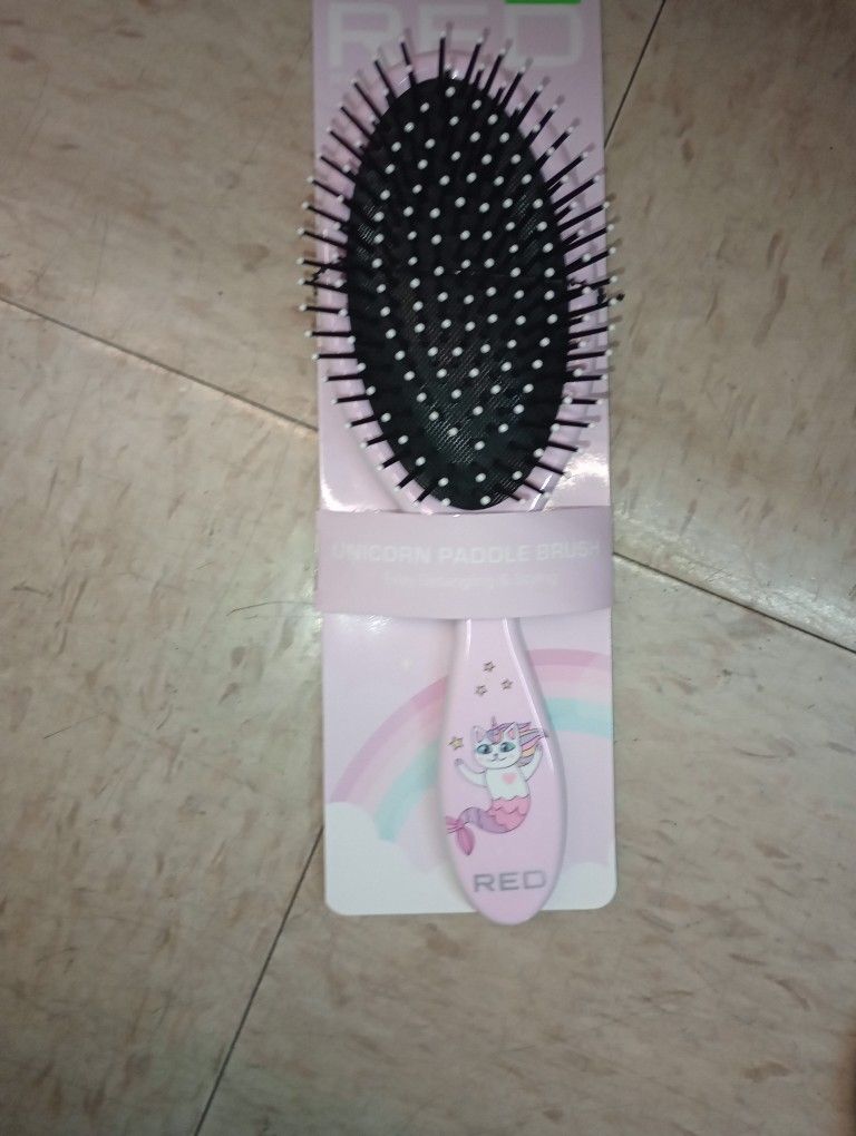 Unicorn Pink Hair. Brush and Ball Ties Gift Set Bundle