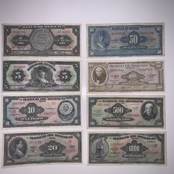 Mexico Billetes, Se Venden Por Separado O Todos Juntos