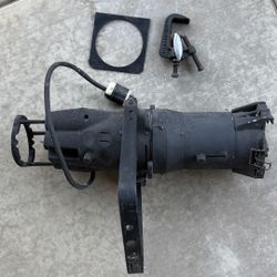 Colortran 750W Ellipsoidal Spotlight with 500watt bulb, pipe clamp and gel frame. 