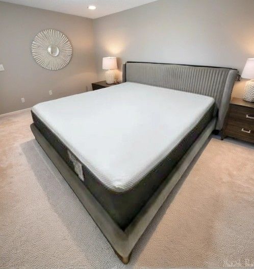Newer King Macy's Microfiber Platform Bed Frame