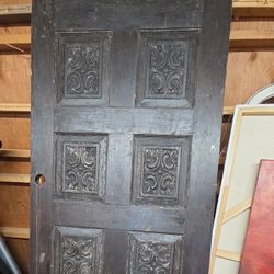 Old Wood door with Carvings. 