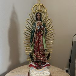 New Virgin Of Guadalupe Made Out Of Resin 