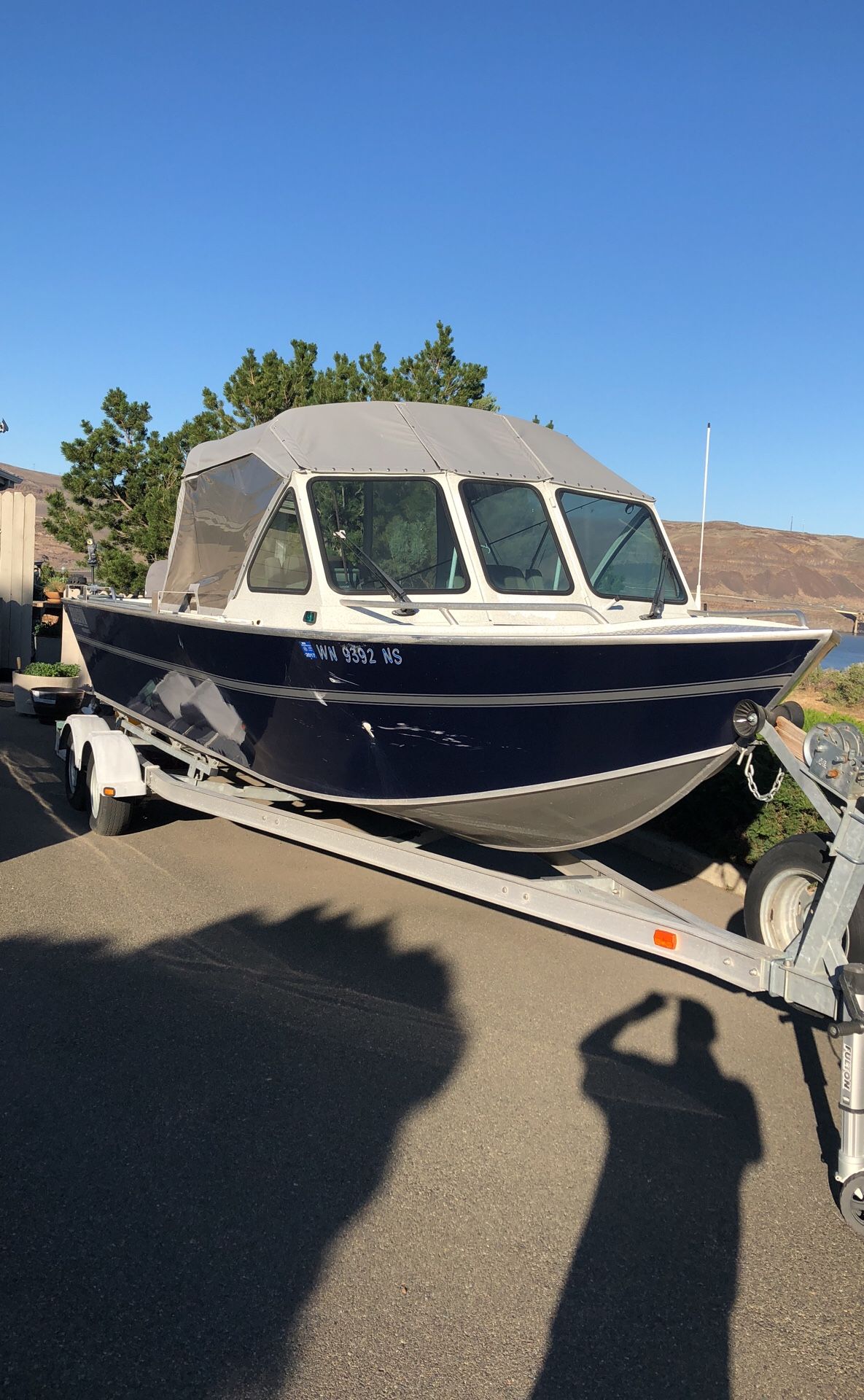 03 boulton sea skiff 24’ with trailer. Air seats 2 beach seats soft top. Awesome fishing won’t be disappointed. Set up for 6 down riggers. Any more