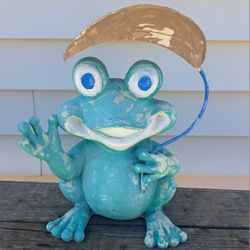 Resin Frog, Garden Decor, Yard Art, Swimming Pool Art