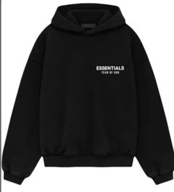 Fear of God Essentials Black Pullover Hoodie