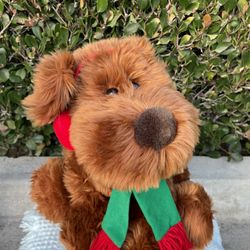 Giant Stuffed Animal Dog Plush Christmas Scarf Ear Muffs