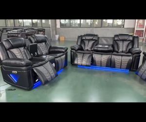 New stock massager heated recliner 2pc sofa loveseat recliner living room special
